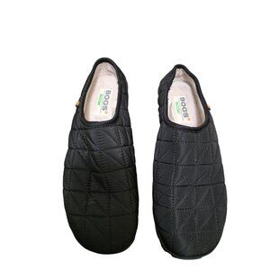 Bogs Womens Black Quilted Slip-On Comfort Shoes Size 8
